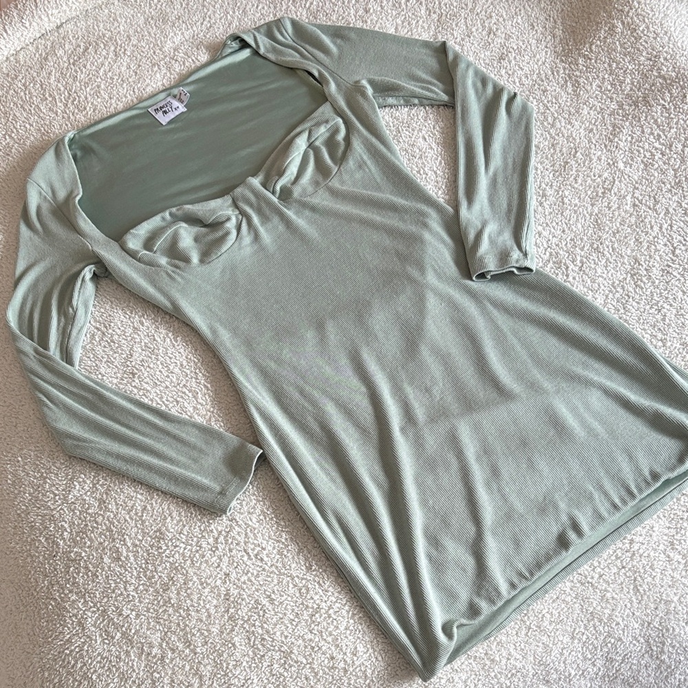 Princess Polly Sage Long Sleeve Top